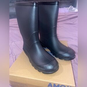 Black Women's Rain Boots Size 24.0/7